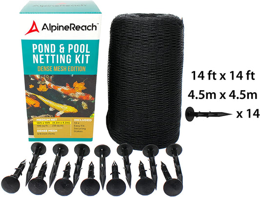 AlpineReach 14 x 14 Feet Koi Pond Netting Kit - AlpineReach